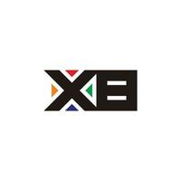 letter xb vierkant geometrisch focus pijlen symbool logo vector