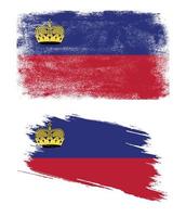 vlag van liechtenstein met grungetextuur vector