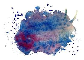 kleurrijke geïsoleerde aquarel splatter vlek, hand getekende aquarel splash vector, veelkleurige aquarel splash vector