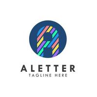 alfabet een letter logo en pictogram ontwerp vector