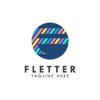 alfabet f letter logo en pictogram ontwerp vector