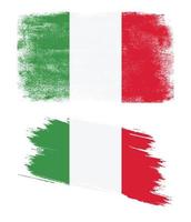 vlag van italië in grunge-stijl vector