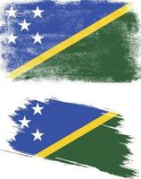 vlag van de Salomonseilanden in grunge-stijl vector