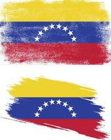 vlag van venezuela in grunge-stijl vector