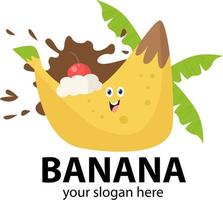 banaan modern logo 1. originele en stijlvolle illustartion. voorraad vectorillustratie vector