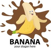 abstracte chocolade banaan logo sjabloon vector