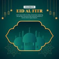 eid mubarak social media postsjabloon vector