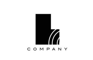 zwart-wit geometrische m alfabet letter logo pictogram ontwerp. creatieve sjabloon voor bedrijven en bedrijven met lijnen vector