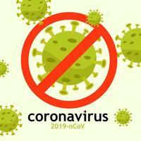 illustratie van corona-viruspreventie. pictogram concept het stoppen van het coronavirus vector