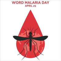 wereld malaria dag 25 april vector