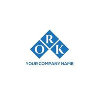 ork brief logo ontwerp op witte achtergrond. ork creatieve initialen brief logo concept. ork brief ontwerp. vector