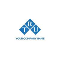 tru brief logo ontwerp op witte achtergrond. tru creatieve initialen brief logo concept. tru brief ontwerp. vector