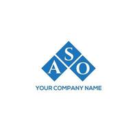 aso brief logo ontwerp op witte achtergrond. aso creatieve initialen brief logo concept. ook brief ontwerp. vector