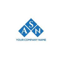 asn creatieve initialen brief logo concept. asn brief design.asn brief logo ontwerp op witte achtergrond. asn creatieve initialen brief logo concept. asn brief ontwerp. vector