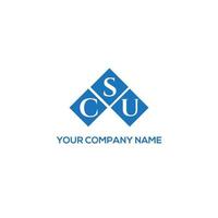 csu brief logo ontwerp op witte achtergrond. csu creatieve initialen brief logo concept. csu-briefontwerp. vector