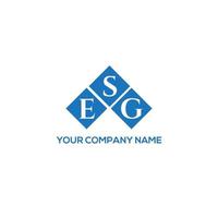 esg brief logo ontwerp op witte achtergrond. esg creatieve initialen brief logo concept. esg-briefontwerp. vector