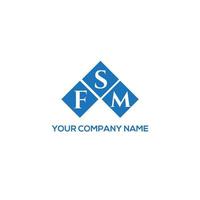 fsm brief logo ontwerp op witte achtergrond. fsm creatieve initialen brief logo concept. fsm brief ontwerp. vector