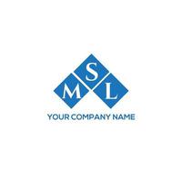 msl brief logo ontwerp op witte achtergrond. msl creatieve initialen brief logo concept. msl brief ontwerp. vector