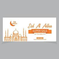 eid al adha verkoop social media omslagontwerp vector