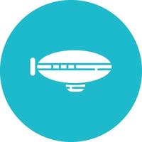 zeppelin glyph cirkel achtergrond icoon vector