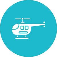helikopter glyph cirkel achtergrond icoon vector