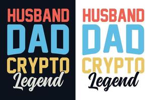man vader crypto legende t-shirt ontwerp, crypto vader t-shirt ontwerp vector