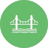 golden gate bridge glyph cirkel achtergrond icoon vector