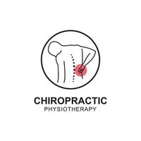 chiropractie symbool vector pictogram ontwerp illustratie sjabloon