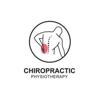 chiropractie symbool vector pictogram ontwerp illustratie sjabloon