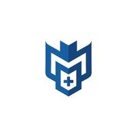 medische letter m logo vector