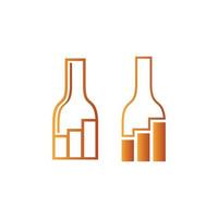 boekhoudkundige en financiële logo concept fles vector