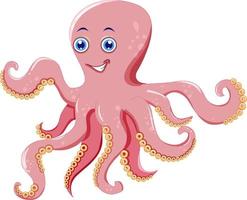 roze octopus in cartoondesign vector