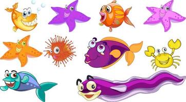 zeedieren cartoon collectie