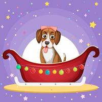 poster van cartoon beagle hond vector