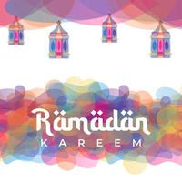 ramadan wenskaart of banner achtergrond. handgetekende lantaarns. ramadan kareem hand getrokken decoratie achtergrond. vector ontwerp voor moslim ramadan vakantie. vector illustratie
