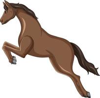 bruin paard springen cartoon vector