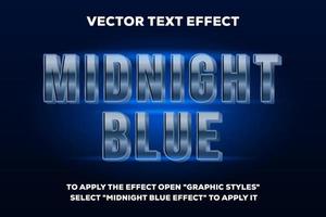 middernachtblauw vectorteksteffect vector