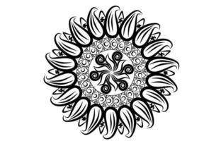 mandala zwart-wit vector kunst