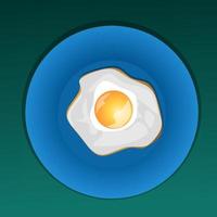 vector gebakken gebakken eieren op een bord