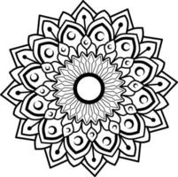 vector mandala zwart en wit voor decoratie