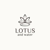 water en lotus voor traditioneel spiritueel spa-logo-ontwerp, geschikt voor uw ontwerpbehoefte, logo, illustratie, animatie, enz. vector