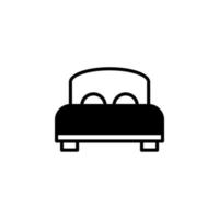 bed, slaapkamer ononderbroken lijn pictogram vector illustratie logo sjabloon. geschikt voor vele doeleinden.