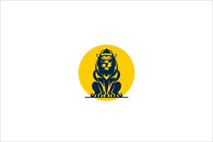 leeuw logo vector met hoed