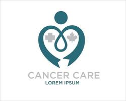 kanker zorg logo ontwerpen vector eenvoudig modern pictogram en symbool