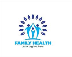 familie gezondheid logo ontwerpen eenvoudig modern vector