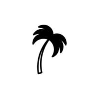palm, kokosnoot, boom, eiland, strand ononderbroken lijn pictogram vector illustratie logo sjabloon. geschikt voor vele doeleinden.