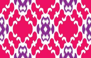 roze paars motief etnische ikat oezbeeks. naadloos kasuri-patroon in tribal, volksborduurwerk, mexicaanse, indische, turkije-stijl. Azteekse geometrische kunst ornament print.slubby getextureerde ontwerp voor tapijt, stof. vector