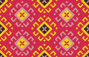 roze etnische handgemaakte grens prachtige kunst. navajo naadloos patroon in tribale, volksborduurwerk, mexicaanse, peruaanse, indische, marokkaanse, turkije en oezbeekse stijl. Azteekse motief geometrische kunst ornament print. vector