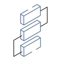 een icoon van workflow isometrische vector