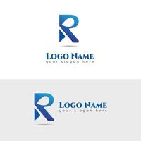 r brief logo creatieve stijlvolle sjabloon vector